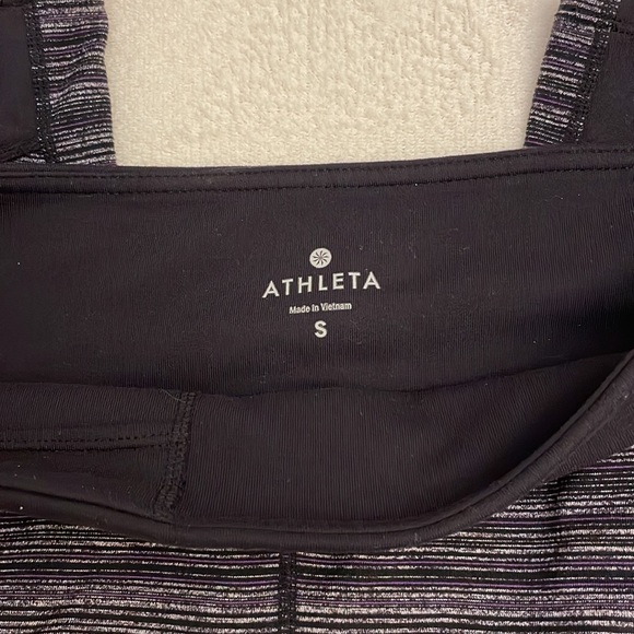 Athleta Energy Workout Running Capris. Black and Purple. Size S. - Picture 5 of 7